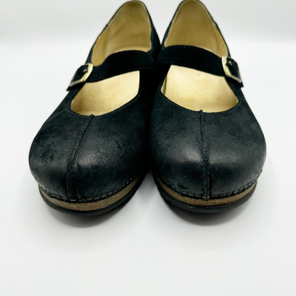 Dansko Mika Burnished Black Suede Leather Mary Janes Size 41 - Picture 5 of 7